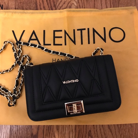 NWT Valentino Beatriz D Black Quilted Chain Bag - Picture 3 of 7